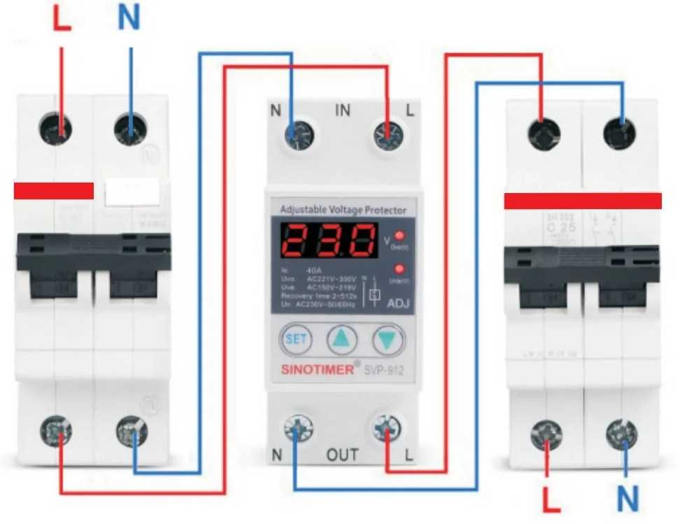 Схема подключения реле напряжения в сеть 380в в частном доме