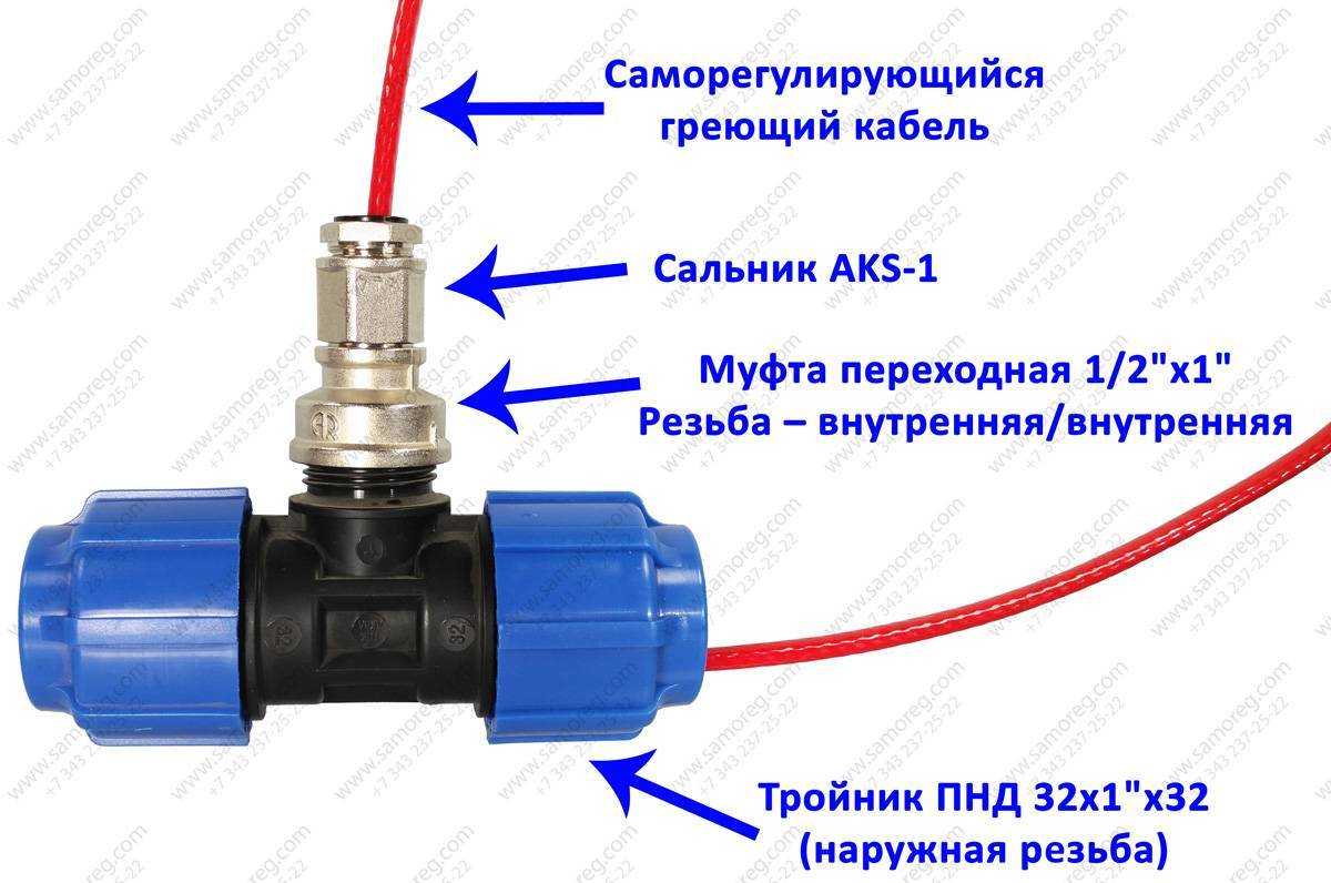 Греющий кабель для водопровода внутри трубы монтаж схема подключения