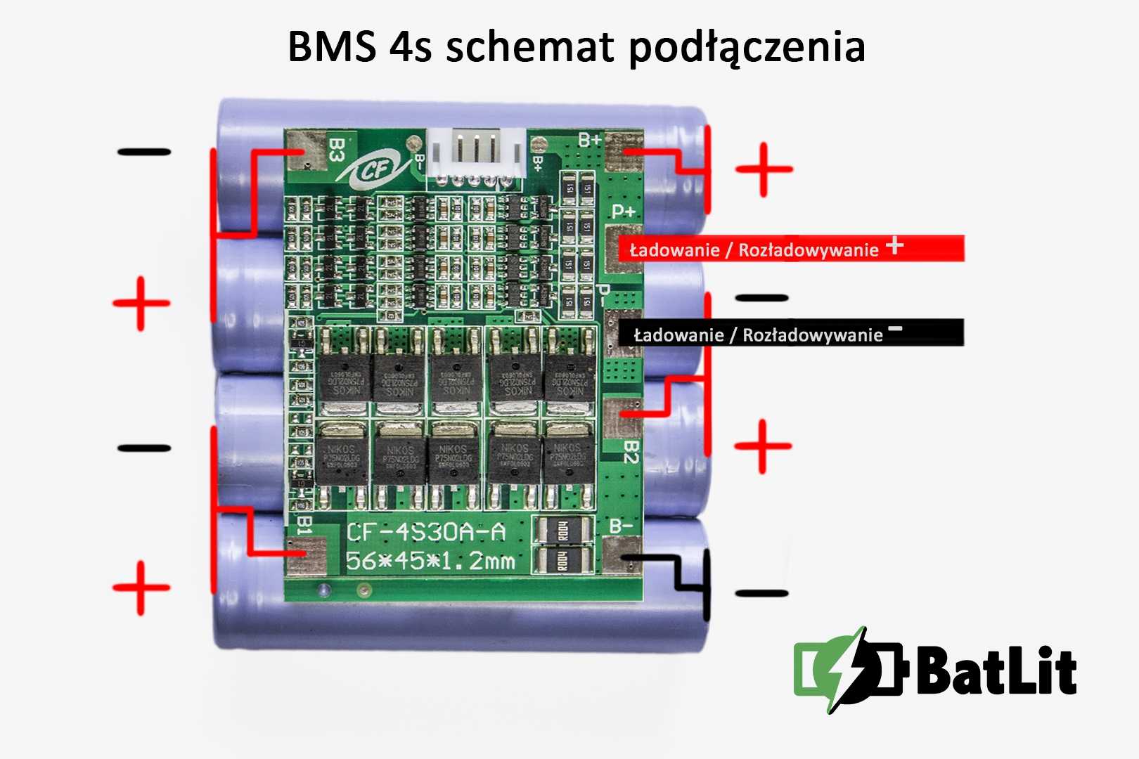 Схема подключения платы bms 2s