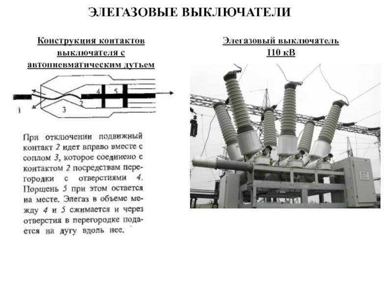 Элегазовый выключатель: принцип действия, устройство, виды