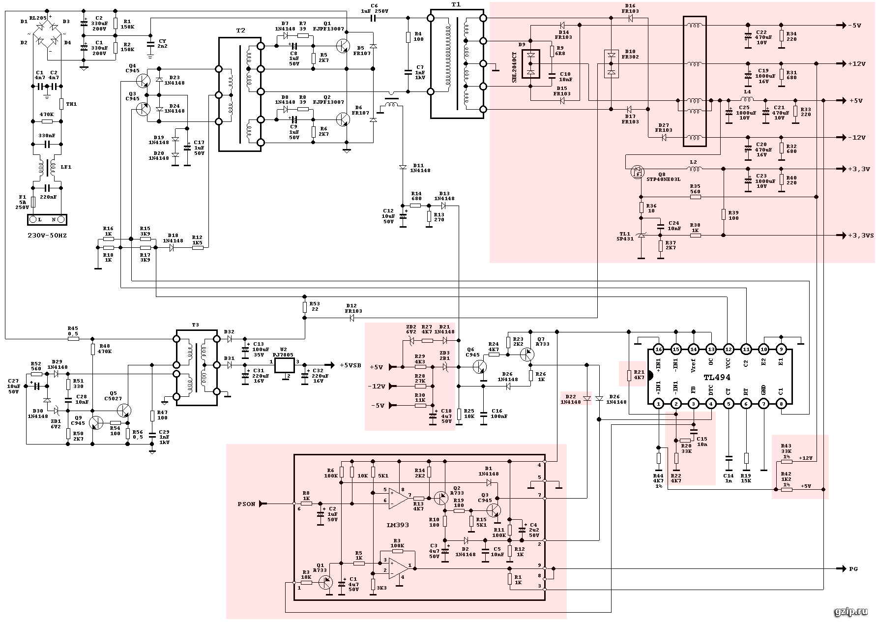 Блок питания s 1d e240257 схема