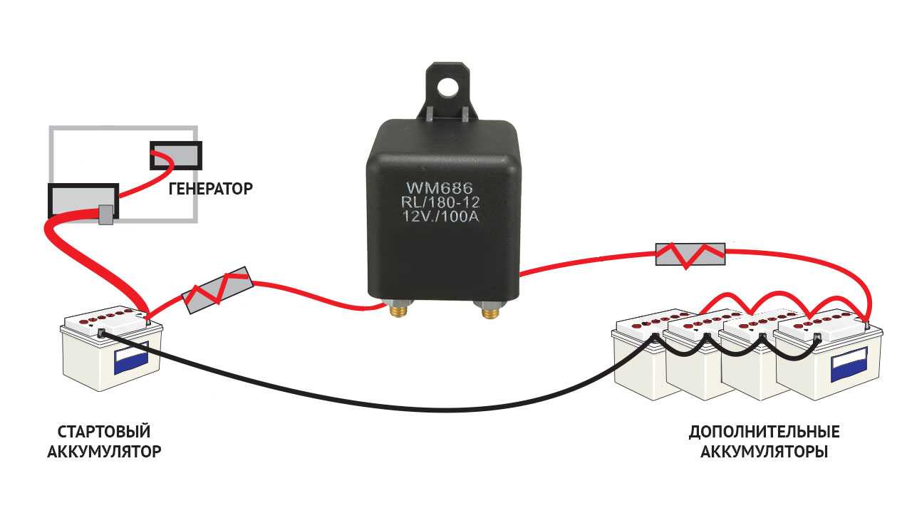 Два аккумулятора на авто схема подключения