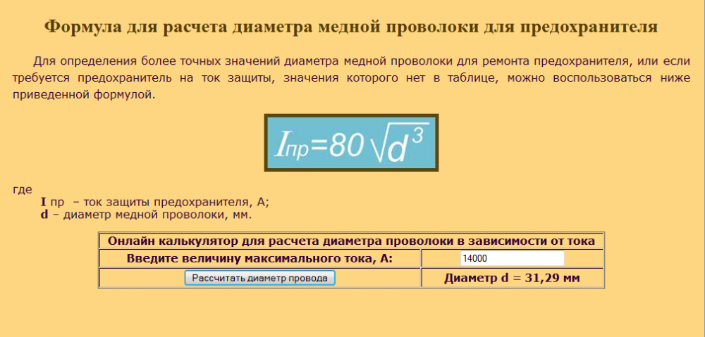 Расчет плавкой