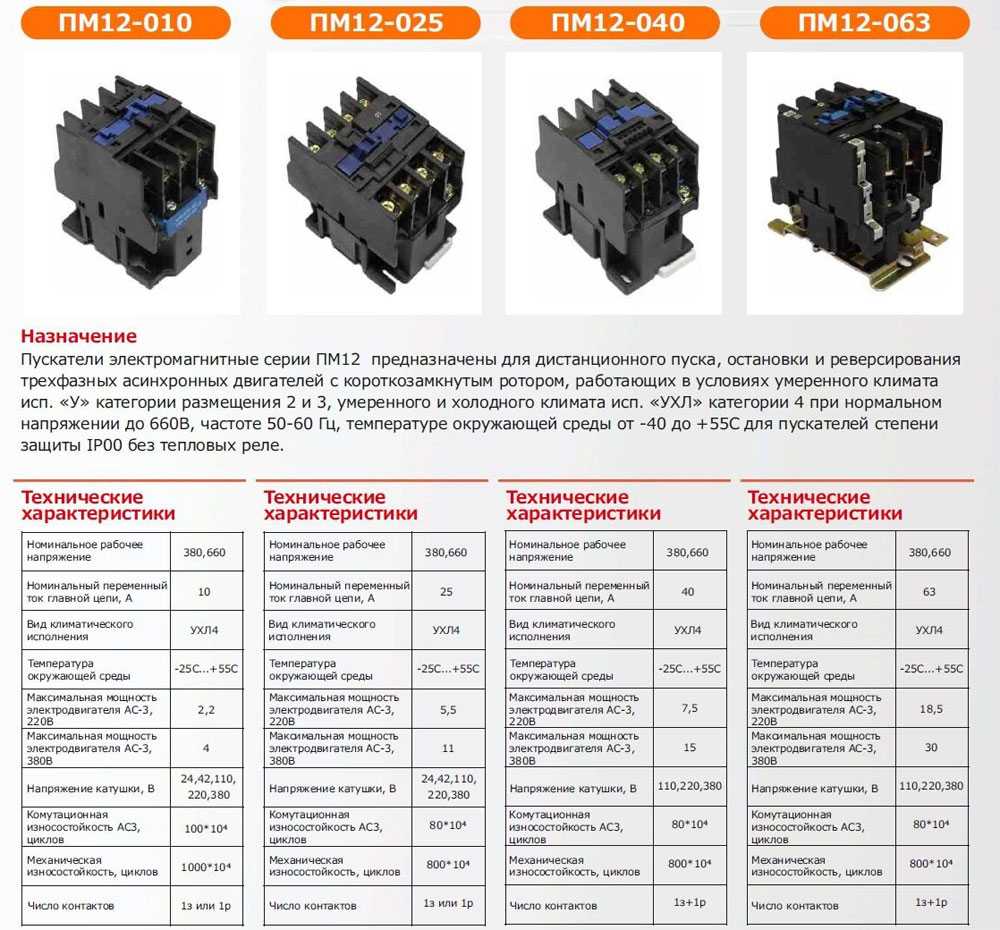 Схема подключения контактора пм 12