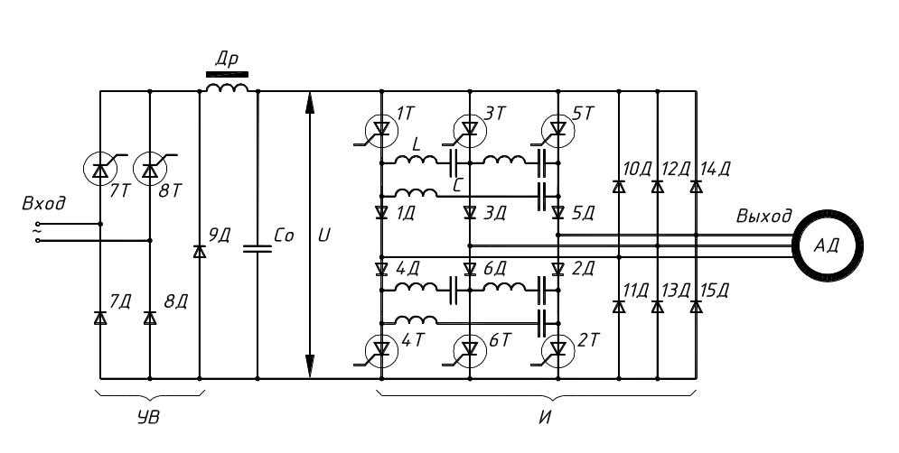 Схема дпт с тиристорным преобразователем
