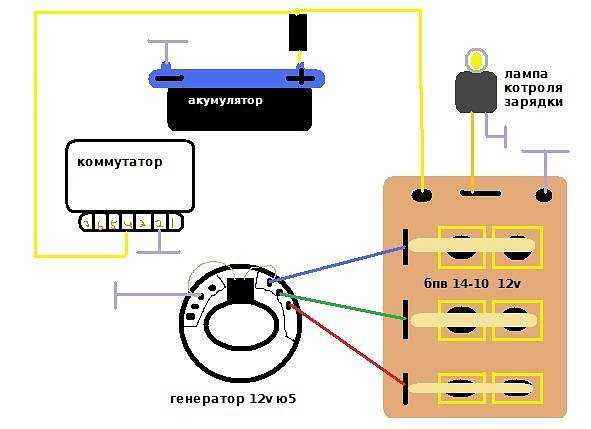 Схема подключения реле зарядки иж юпитер 5 12 вольт