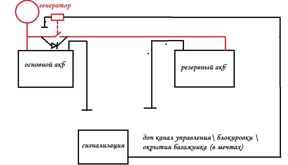 Схема подключения аккумуляторов