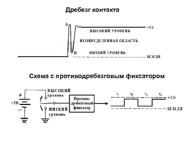 Схема устранения дребезга контактов