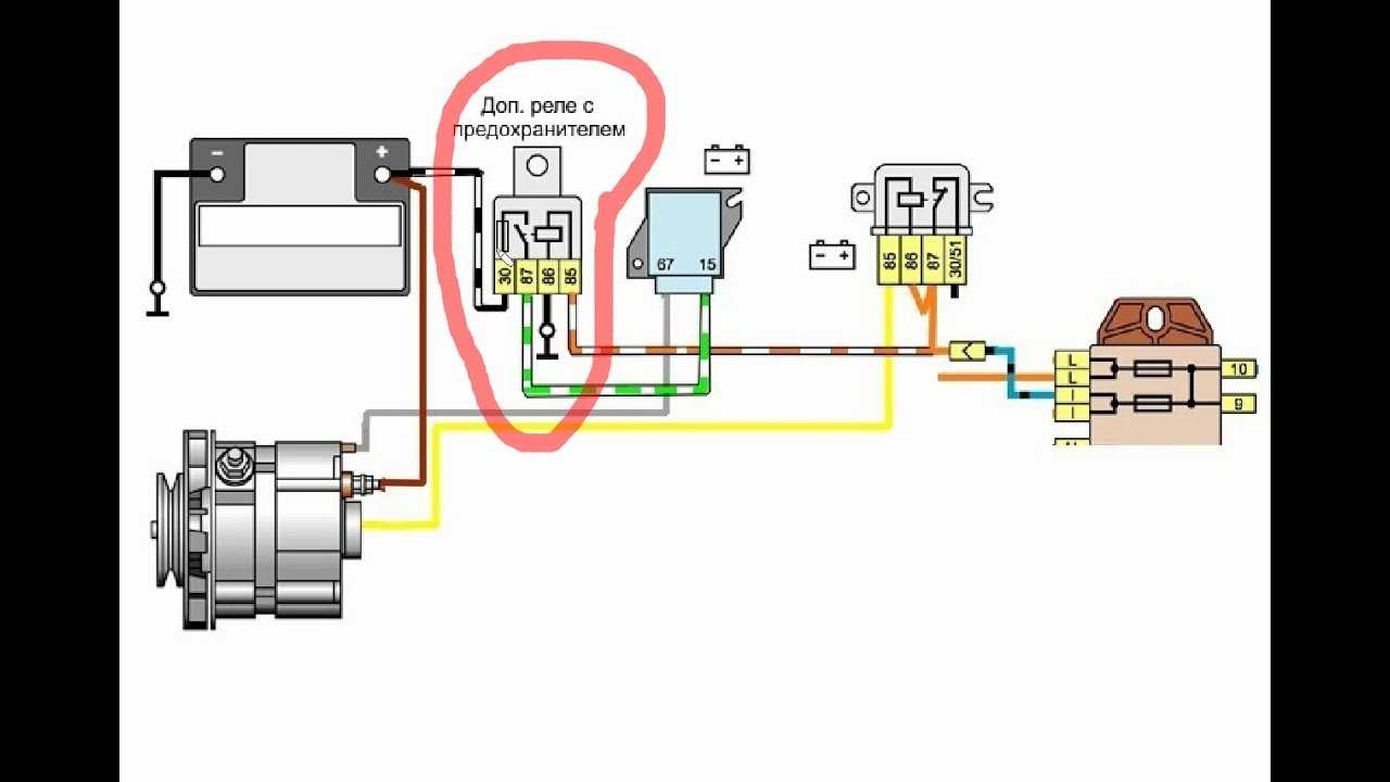 Схема проводки генератора ваз 2107