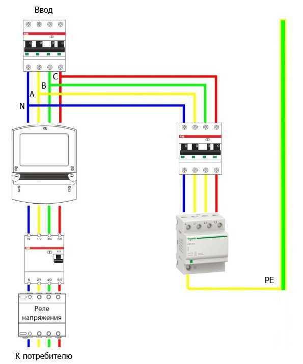 Схема подключения 3 х фазной сети. Ограничитель перенапряжения схема подключения. Схема установки УЗИП 3 фазы.