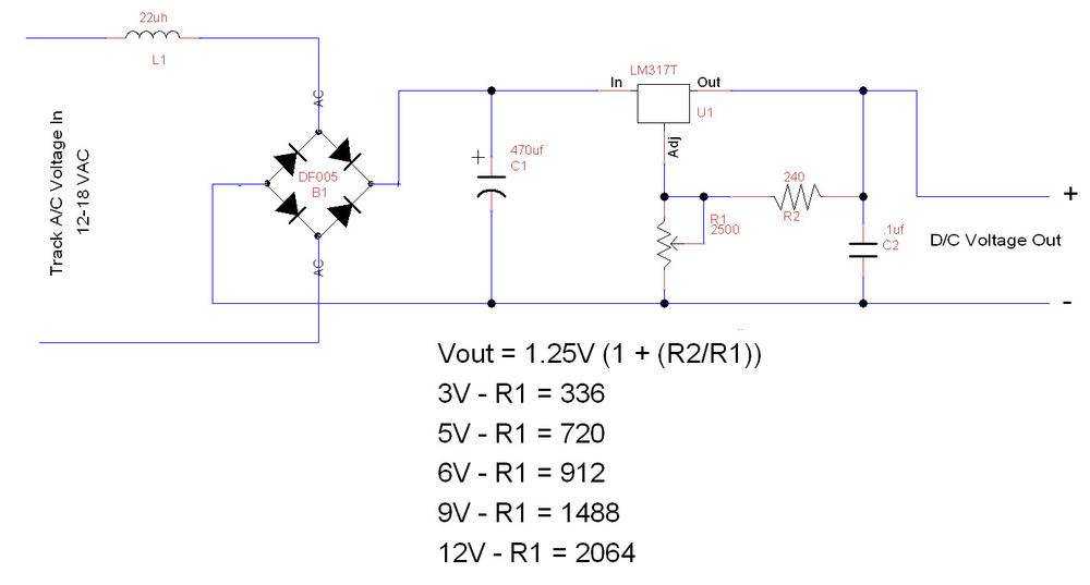 Микросхема lm317 схема включения