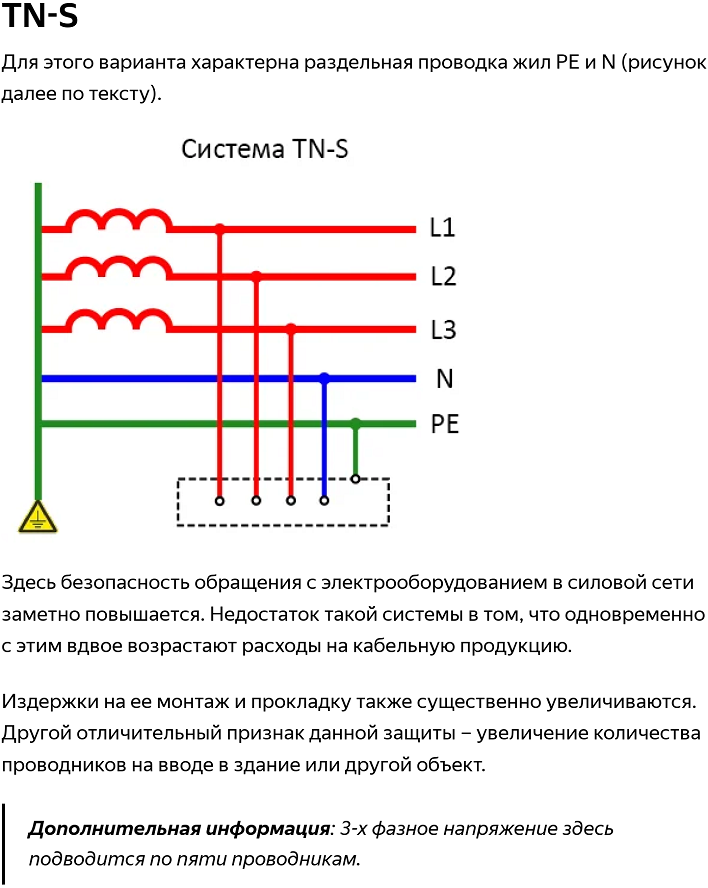 Схемы tn c tn s tn c s