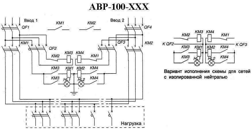 Схема авр на три ввода в формате dwg
