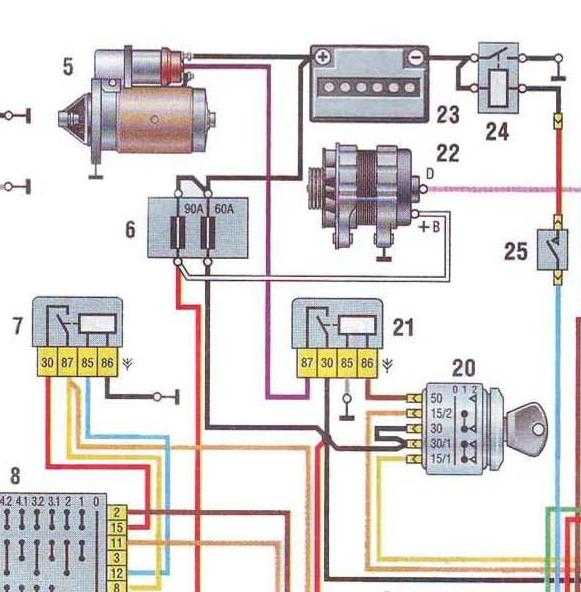 Схема электрическая зарядки газель