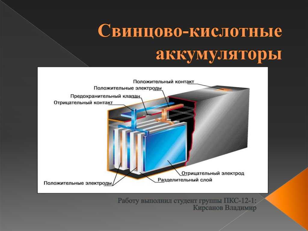 Схема кислотного аккумулятора