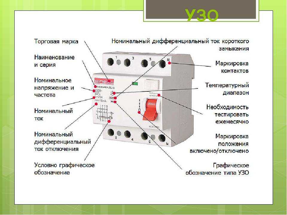Надписи на автоматических выключателях