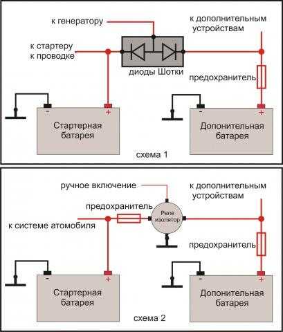 Схема подключения 2 аккумулятора в машину