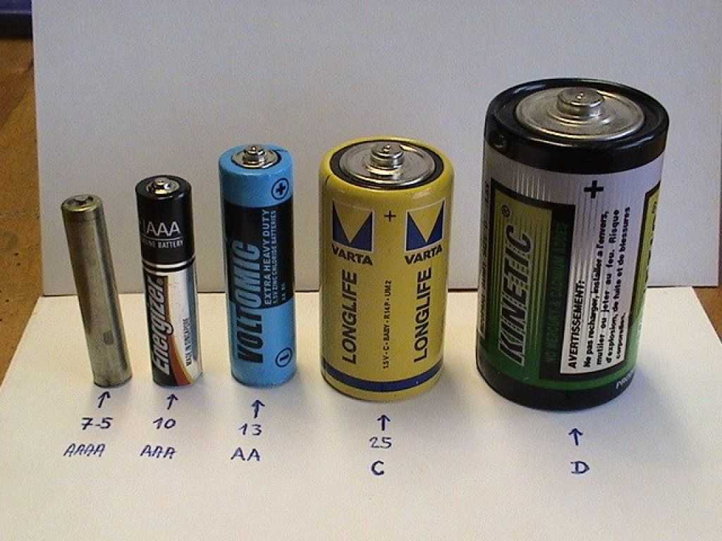 Виды батареек