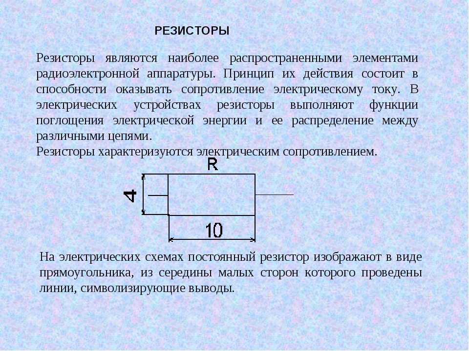 Резистор картинка в физике