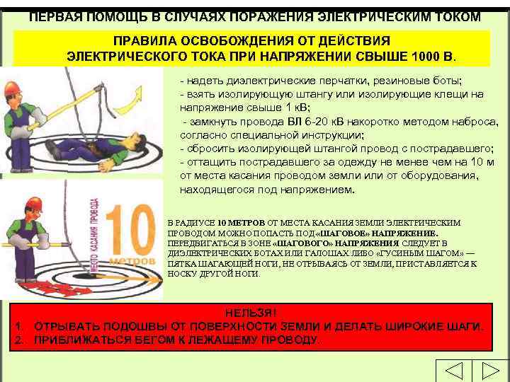 Правила перемещения шагового напряжения