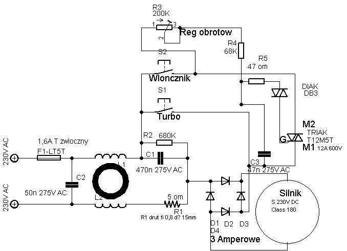 Электрическая схема миксера