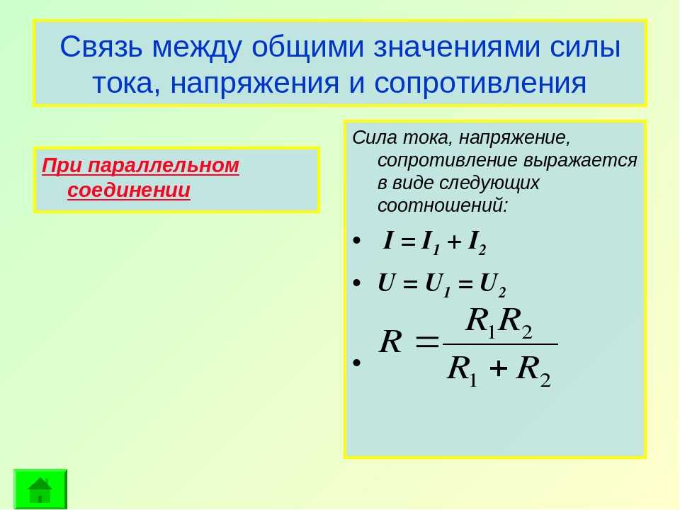 Как связано напряжение и сила тока