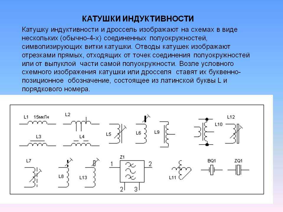 Изображение индуктивности графическое